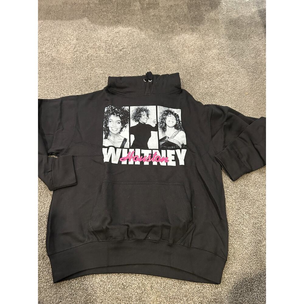 Whitney Houston Black‎ Sweatshirt Pullover With Pocket Womans SIze M